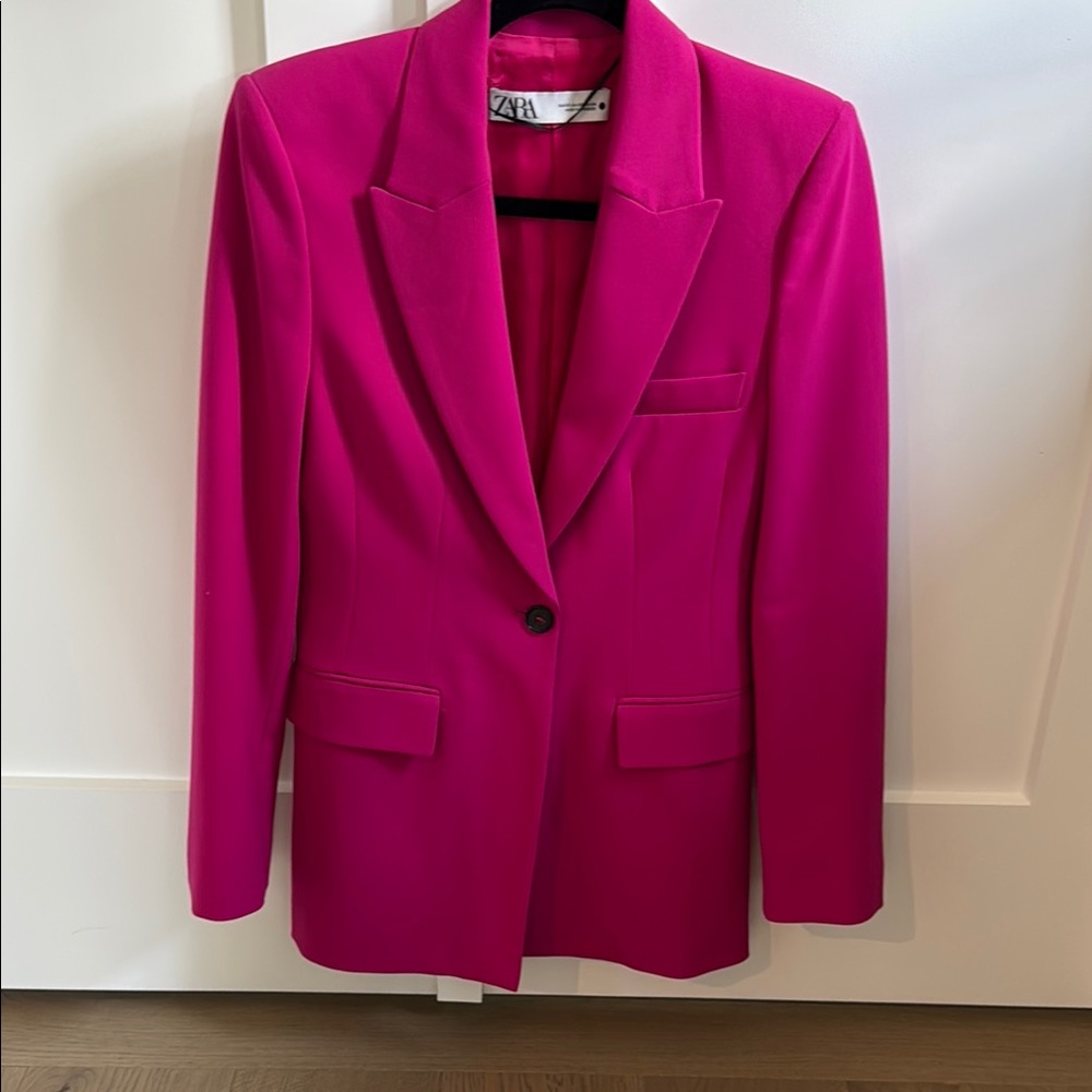Zara Pink Blazer Structured Tailoring size XS
